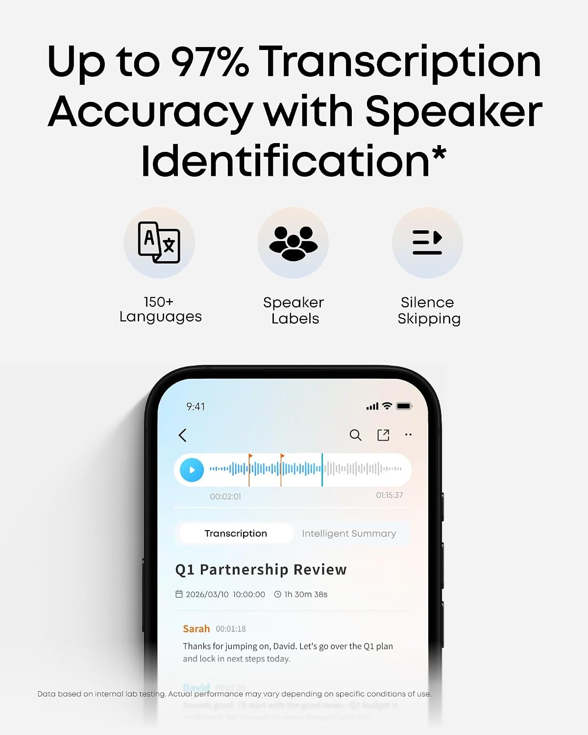 image:imagesoundcore Work by Anker CoinSized AI Voice Recorder 64GB MFi Certified 150 Languages Wearable USBC Charging 32H Recording Find My AI Transcribe and SummarizeWhite
